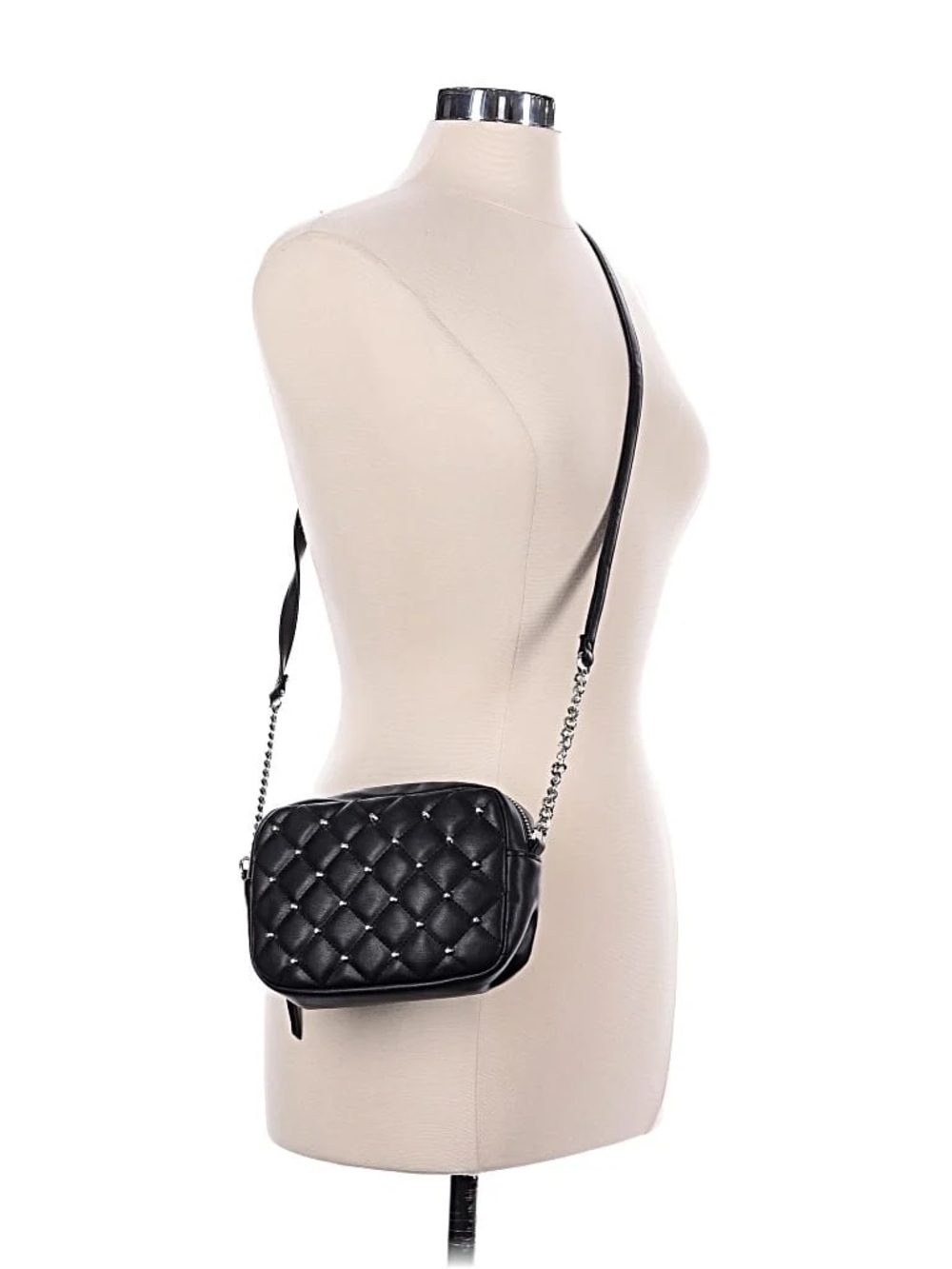 Rebecca Minkoff Small Studded Crossbody Bag Faux Leather Black/Silver